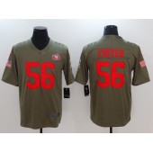 San Francisco 49ers #56 Reuben Foster Olive 2017 Salute To Service Limited Nike NFL Men Jersey