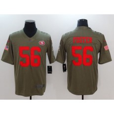 San Francisco 49ers #56 Reuben Foster Olive 2017 Salute To Service Limited Nike NFL Men Jersey