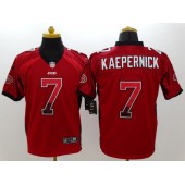 San Francisco 49ers #7 Colin Kaepernick Drift Fashion Red Elite Nike NFL Men Jersey