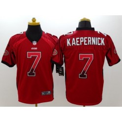 San Francisco 49ers #7 Colin Kaepernick Drift Fashion Red Elite Nike NFL Men Jersey