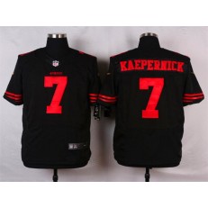 San Francisco 49ers #7 Colin Kaepernick Elite Black Nike NFL Men Jersey
