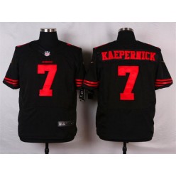 San Francisco 49ers #7 Colin Kaepernick Elite Black Nike NFL Men Jersey