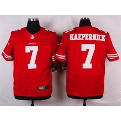 San Francisco 49ers #7 Colin Kaepernick Elite Red Team Color Nike NFL Men Jersey