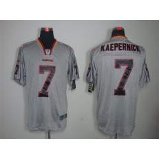 San Francisco 49ers #7 Colin Kaepernick Lights Out Gray NFL Nike Elite Men Jersey