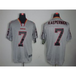 San Francisco 49ers #7 Colin Kaepernick Lights Out Gray NFL Nike Elite Men Jersey