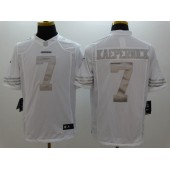 San Francisco 49ers #7 Colin Kaepernick Platinum White Limited Nike NFL Men Jersey