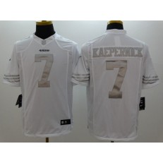 San Francisco 49ers #7 Colin Kaepernick Platinum White Limited Nike NFL Men Jersey