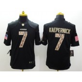 San Francisco 49ers #7 Colin Kaepernick Salute to Service Black Limited Nike NFL Men Jersey