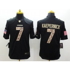 San Francisco 49ers #7 Colin Kaepernick Salute to Service Black Limited Nike NFL Men Jersey