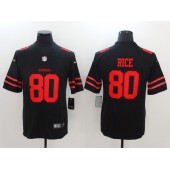 San Francisco 49ers #80 Jerry Rice Black Vapor Untouchable Limited Nike NFL Men Jersey