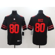 San Francisco 49ers #80 Jerry Rice Black Vapor Untouchable Limited Nike NFL Men Jersey