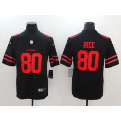 San Francisco 49ers #80 Jerry Rice Black Vapor Untouchable Limited Nike NFL Men Jersey