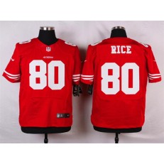 San Francisco 49ers #80 Jerry Rice Elite Red Team Color Nike NFL Men Jersey