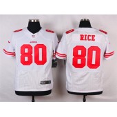 San Francisco 49ers #80 Jerry Rice Elite White Nike NFL Men Jersey