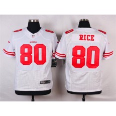 San Francisco 49ers #80 Jerry Rice Elite White Nike NFL Men Jersey