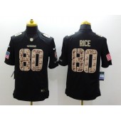 San Francisco 49ers #80 Jerry Rice Salute to Service Black Limited Nike NFL Men Jersey