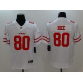 San Francisco 49ers #80 Jerry Rice White 2017 Vapor Untouchable Stitched NFL Nike Limited Men Jersey