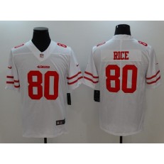 San Francisco 49ers #80 Jerry Rice White 2017 Vapor Untouchable Stitched NFL Nike Limited Men Jersey