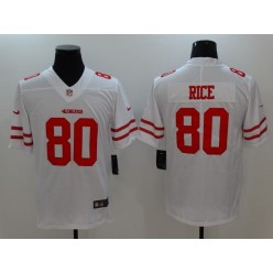 San Francisco 49ers #80 Jerry Rice White 2017 Vapor Untouchable Stitched NFL Nike Limited Men Jersey
