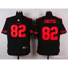San Francisco 49ers #82 Torrey Smith Elite Black Nike NFL Men Jersey
