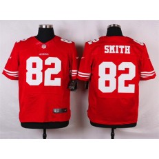 San Francisco 49ers #82 Torrey Smith Elite Red Team Color Nike NFL Men Jersey