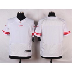 San Francisco 49ers Blank Elite White Nike NFL Men Jersey