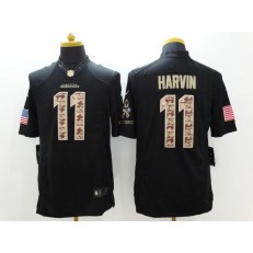 Seattle Seahawks #11 Percy Harvin Black Men Stitched Nike NFL Limited Salute to Service Jersey