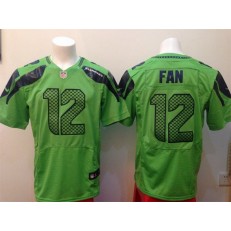 Seattle Seahawks #12 Fan Green Alternate Men Stitched Nike NFL Elite Jersey