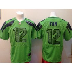 Seattle Seahawks #12 Fan Green Alternate Men Stitched Nike NFL Elite Jersey