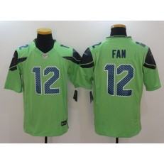 Seattle Seahawks #12 Fan Green Color Rush Men Limited Nike NFL Jersey
