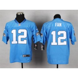 Seattle Seahawks #12 Fan Light Blue Elite Nike NFL Men Jersey