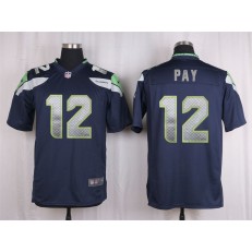 Seattle Seahawks #12 Fan Navy Blue Game Nike NFL Men Jersey