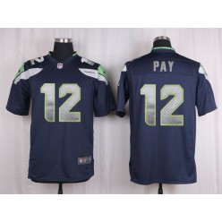 Seattle Seahawks #12 Fan Navy Blue Game Nike NFL Men Jersey
