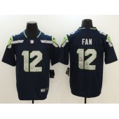 Seattle Seahawks #12 Fan Navy Blue Vapor Untouchable Player Limited Nike NFL Men Jersey