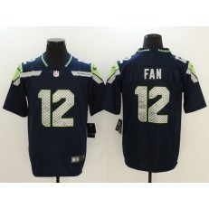 Seattle Seahawks #12 Fan Navy Blue Vapor Untouchable Player Limited Nike NFL Men Jersey