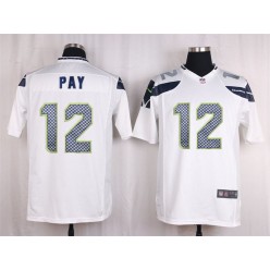Seattle Seahawks #12 Fan White Game Nike NFL Men Jersey