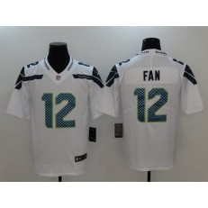 Seattle Seahawks #12 Fan White Vapor Untouchable Player Limited Nike NFL Men Jersey