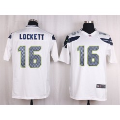 Seattle Seahawks #16 Tyler Lockett White Game Nike NFL Men Jersey