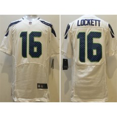 Seattle Seahawks #16 Tyler Lockett White Road NFL Nike Elite Men Jersey