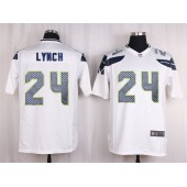Seattle Seahawks #24 Marshawn Lynch White Game Nike NFL Men Jersey