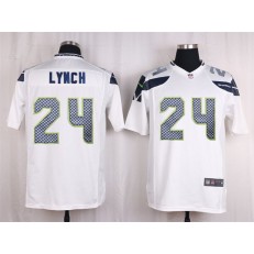 Seattle Seahawks #24 Marshawn Lynch White Game Nike NFL Men Jersey