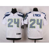 Seattle Seahawks #24 Marshawn Lynch White Road NFL Nike Elite Men Jersey