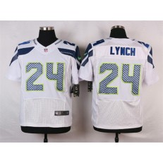 Seattle Seahawks #24 Marshawn Lynch White Road NFL Nike Elite Men Jersey