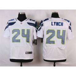 Seattle Seahawks #24 Marshawn Lynch White Road NFL Nike Elite Men Jersey