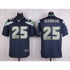 Seattle Seahawks #25 Richard Sherma Navy Blue Game Nike NFL Men Jersey