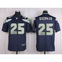 Seattle Seahawks #25 Richard Sherma Navy Blue Game Nike NFL Men Jersey