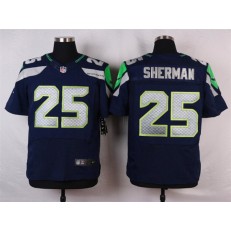 Seattle Seahawks #25 Richard Sherma Navy Blue Team Color NFL Nike Elite Men Jersey