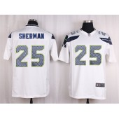 Seattle Seahawks #25 Richard Sherma White Game Nike NFL Men Jersey