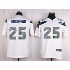 Seattle Seahawks #25 Richard Sherma White Game Nike NFL Men Jersey
