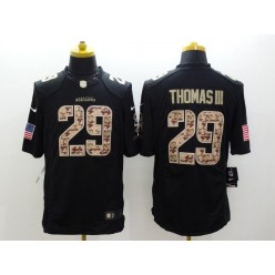 Seattle Seahawks #29  Earl Thomas III Black Men Stitched Nike NFL Limited Salute to Service Jersey